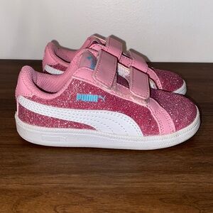 Pink sparkly Puma shoes